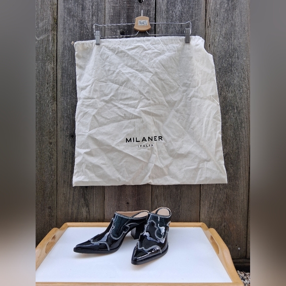 Maryam Nassir Zadeh Romeo Patent Leather Mules 37 - Picture 6 of 7